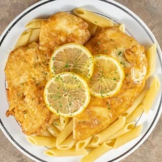 Chicken Francese with Pasta
